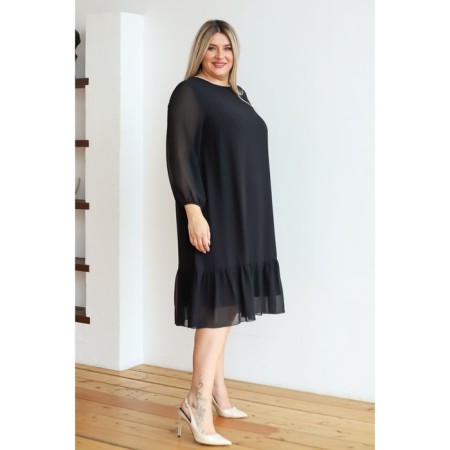 Female dress, size 54, coal color-3