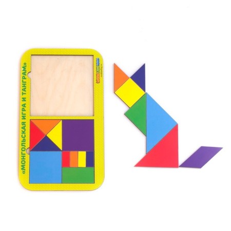 Set of puzzle "Mongolian game and tangram"-4