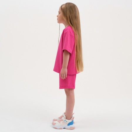 Kit for children (T-shirt, shorts) KAFTAN "BASIC Line" size 32 (110-116), pink color-1