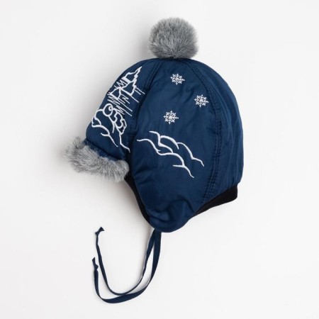 Pengui hat for a boy, blue color, size 46