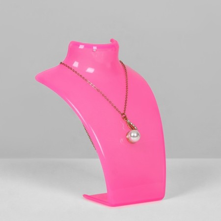Bust for jewelry, 5.3 × 4 × 13 cm, pink color-1