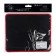 Mouse mat, gaming, 25x21x0.15 cm, overlock, black and red