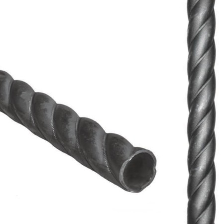 Twisted pipe, D = 12 × 1.2, 3000 mm