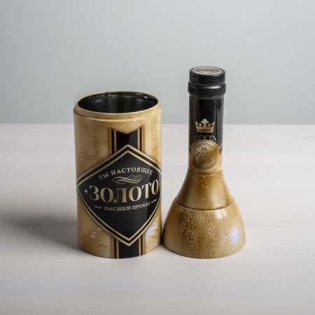 Boxing box in the form of a bottle "Gold", 29.7 cm × 8 cm × 8 cm-2