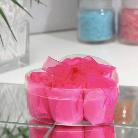 Soap roses, fuchsia, set 6 pcs.-1