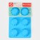 The form for baking the share "Sweets. RIB circle ”, silicone, 25.5 × 17.5 × 3 cm, 6 cells (D = 7 cm), blue color