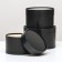 Set of hats 3 in 1, black, 16 x 10, 14 x 9, 13 x 8.5 cm