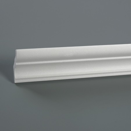 Ceiling skirting board 05015E, white 43x26x2000 mm-2