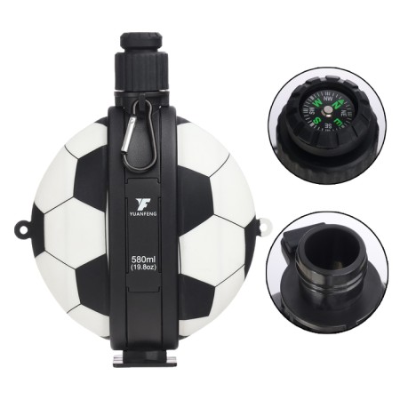 Water bottle, 580 ml, "soccer ball", 20.9 x 16 cm-1