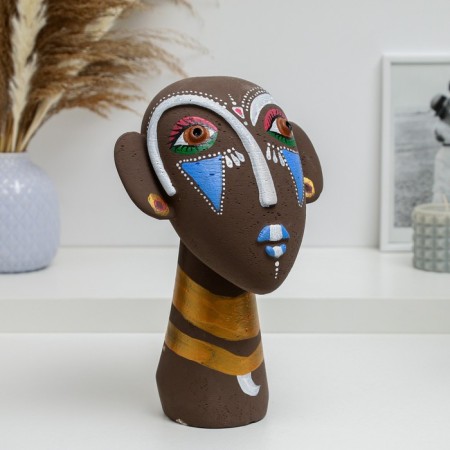 Figure "Helvetia" with painting, 26cm