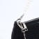 Baget bag with zipper, long belt, black color