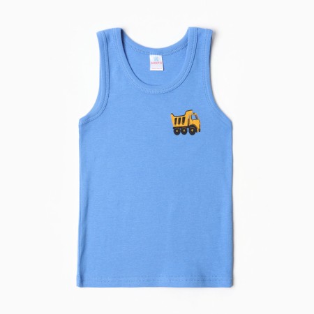 T -shirt for boys, azure color, height 116 cm
