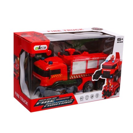 Robot radio -controlled "fire machine", transforms, light and sound effects-10
