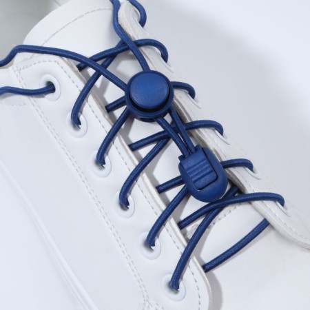 Shoes for shoes, steam, round, with a latch, elastic, d = 3 mm, 100 cm, blue color-1