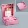 Gift folding box, packaging, “with love”, 16.5 x 16.5 x 5 cm
