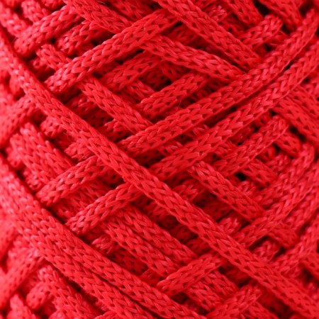 Knitting cord 35% cotton, 65% polypropylene 3 mm 85m/160 ± 10 g (red)-2