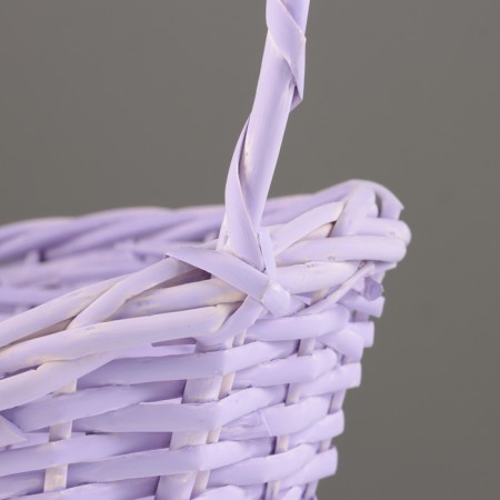 Wicker basket, 26x21x8x13x32 cm, lilac, willow-3