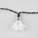 Garland “thread” 4.5 m with nozzles “Flowers”, IP44, Dark Thread, 30 LED, Glash glow/Aquamarine, 2 modes, solar battery