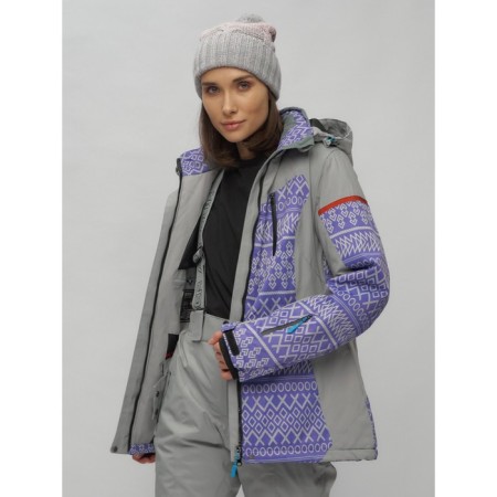 Ski jacket women's, size 52, purple color-7