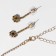 Set 2 objects: earrings, necklace "elite" waterfall, white color in gold, 30 cm
