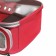 The backpack for carrying animals is transparent, 31 x 28 x 42 cm, red
