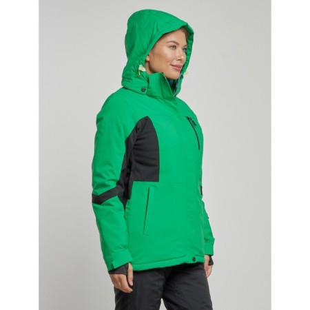 Ski jacket female, size 42, green color-4