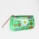 Cosmetic bag with a handle, a green color