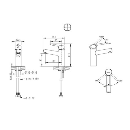 Bravat Palace F1172217CP-RUS sink mixer, one-rod, chrome-1