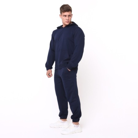 Men's costume (sweatshirt, trousers), dark blue color, size 48-1