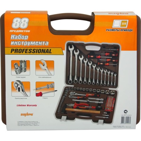 Набор инструмента Ombra OMT88S, 1/4", 3/8", 1/2", 4-32 мм, 88 предметов-3