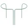 Builder, d = 80 cm, h = 90 cm, leg d = 1 cm, metal, set 2 pcs., Green