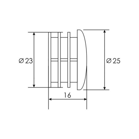 R-17 plug is flat, chrome-1