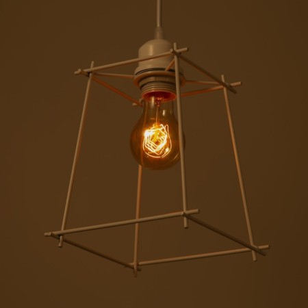 Bayerlux lamp "Angelo" 1x40W E27 white 18x18x70cm-3