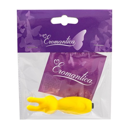 Eromantica Fluffy Minivibrator, 8.5 cm, silicone, yellow color-10