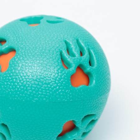 Two-layer ball of TPE plastic, 7.5 cm, blue-2