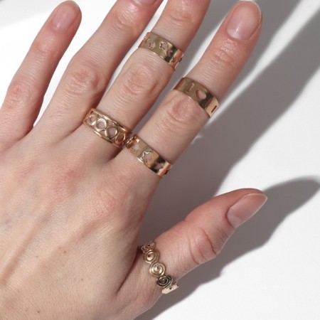 Ring set 5 pieces "perfect fingers" dream, color mix-3