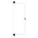 Turning mirror on the door or wall, 80 x 30cm, black