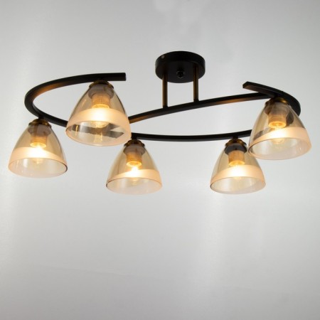 Svetogor Chase "Line" 5x60W E27 Black 68x57x26cm