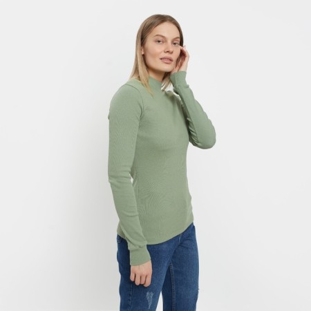 Female turtleneck, green color, size 50-8