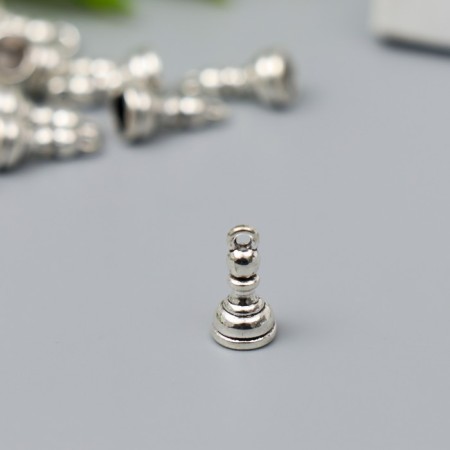 Decor Metal for creativity "Chess figure - paw" silver G116B807 1.5x0.8 cm-1