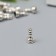 Decor Metal for creativity "Chess figure - paw" silver G116B807 1.5x0.8 cm
