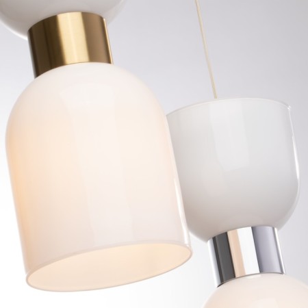 Suspended lamp Freya Fr5203PL-01BS Savia, 120x120x1200 mm, E27, 1x60W, brass color-1