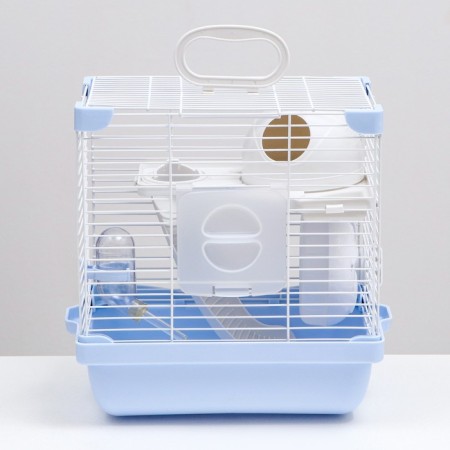 The cage for rodents is equipped, 27 x 19 x 28 cm, blue-1