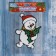 Stick on the glass "Snowman in the cap" 9.5x14.5 cm