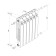Aluminum radiator Royal Thermo Indigo, 500 x 100 mm, 8 sections