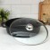 Stear, d = 32 cm, glass cover, cast pens, anti -stick coating, color dark marble