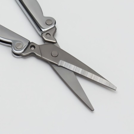 Scissors manicure, straight, folding, 9 cm, silver color-2