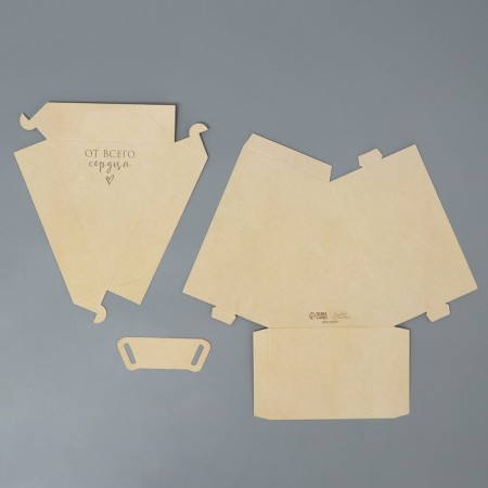 Cake box with a fork, confectionery packaging "Kraft", 14 x 9 x 12 cm-7