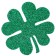 Stickers "Leaves of Monster + Clover" with adhesive pillows, set 4 pcs.