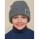 Children's hat, size 51-52, gray color